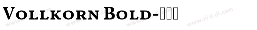 Vollkorn Bold字体转换